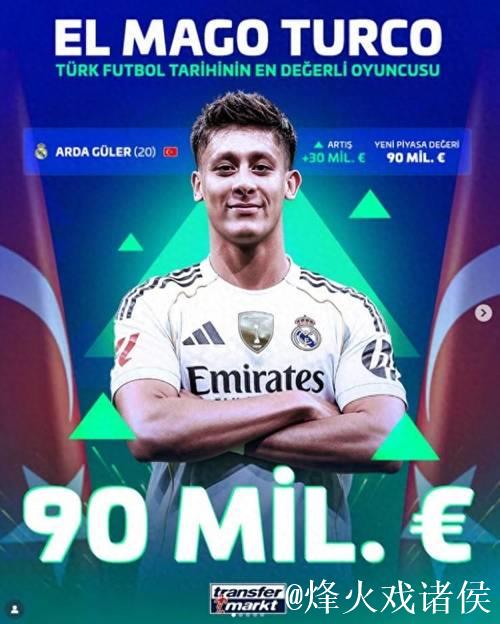 皇马球员身价虚高？居莱尔9000万欧引争议 德转解释贝林身价过高